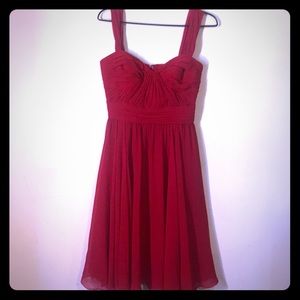 Vera Wang Red Chiffon Dress size 4